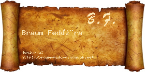 Braum Fedóra névjegykártya